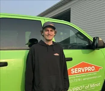 Jaydon Werner, team member at SERVPRO of Minot