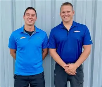 Nate Gillespey and Derek Willison, team member at SERVPRO of Rolla