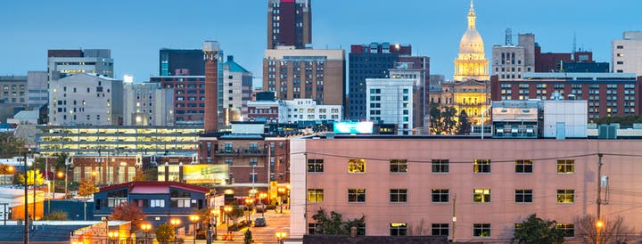 Skyline of Lansing