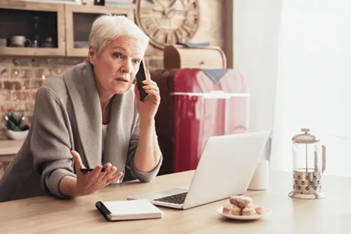 a woman speaking on her phone